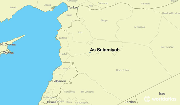 map showing the location of As Salamiyah