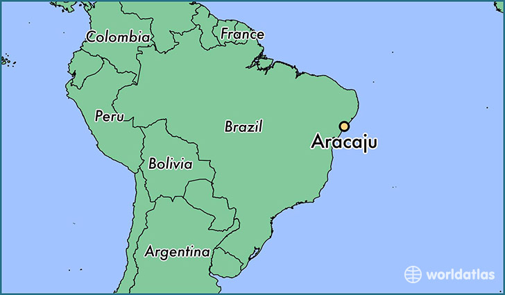 map showing the location of Aracaju