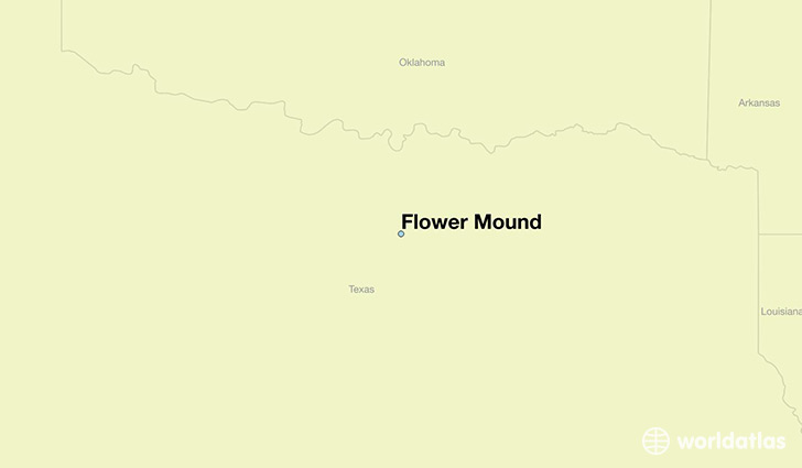 map showing the location of Flower Mound