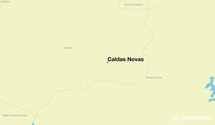 map showing the location of Caldas Novas