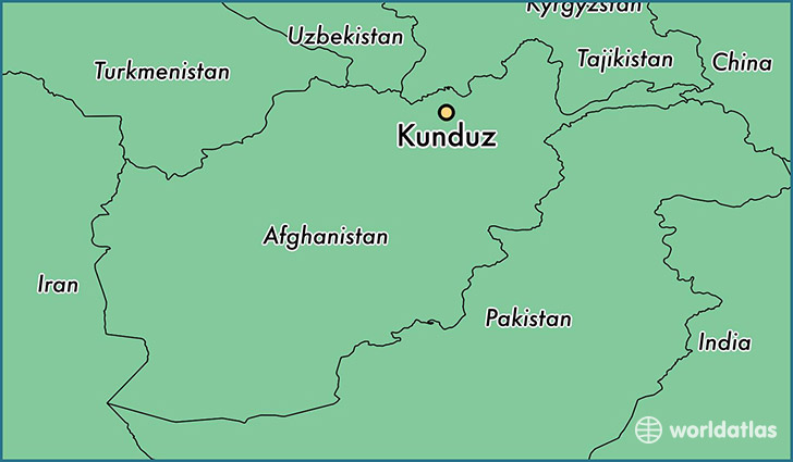 map showing the location of Kunduz