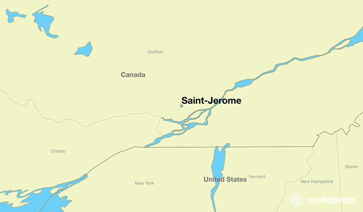 map showing the location of Saint-Jerome