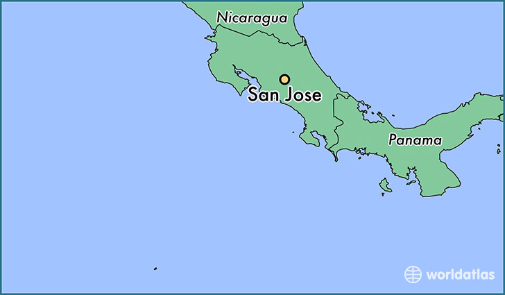 map showing the location of San Jose