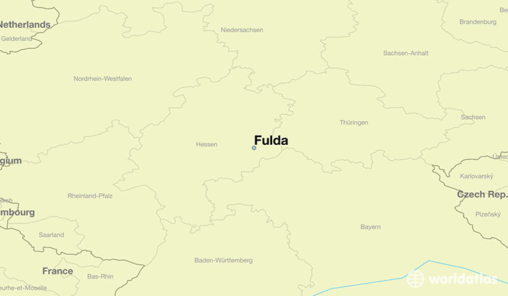 map showing the location of Fulda