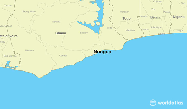map showing the location of Nungua