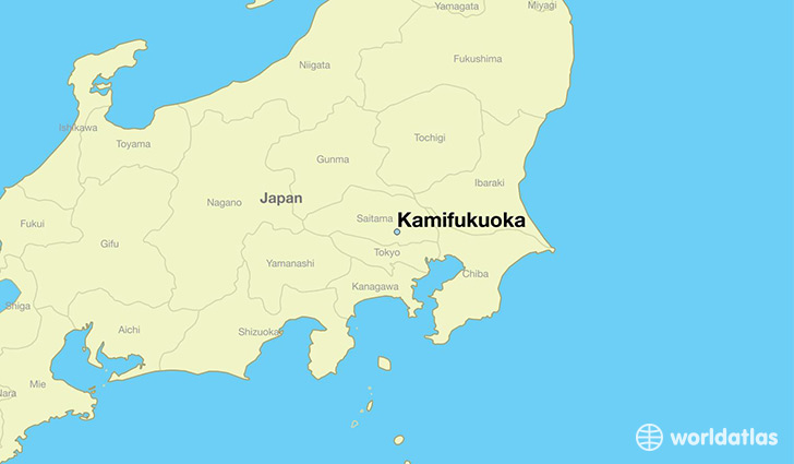 map showing the location of Kamifukuoka