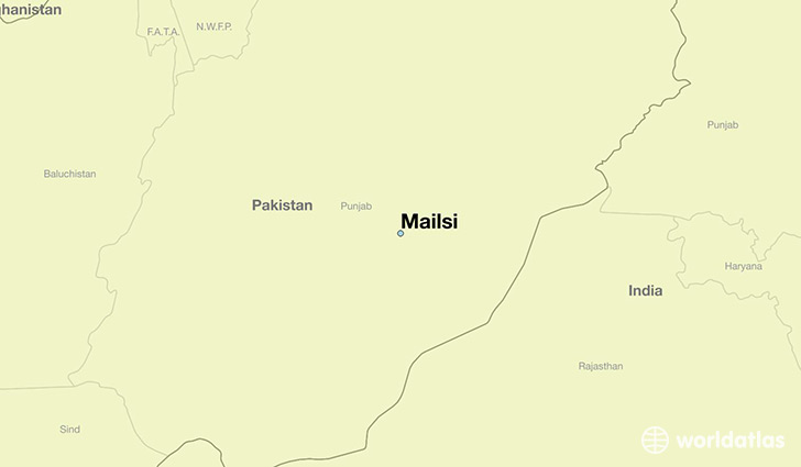 map showing the location of Mailsi