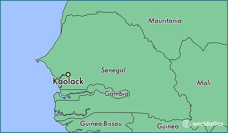 map showing the location of Kaolack