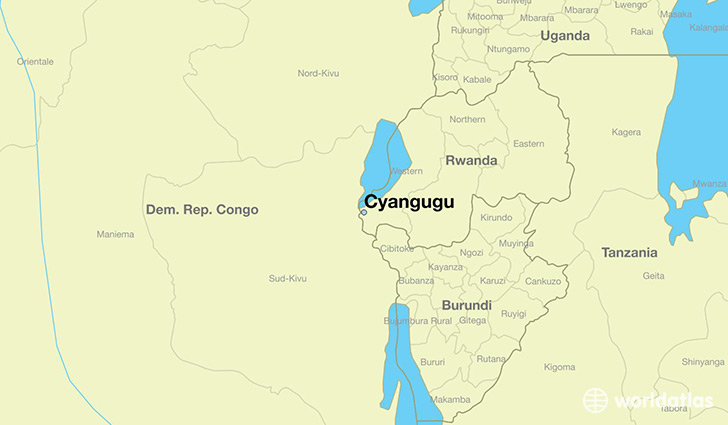 map showing the location of Cyangugu