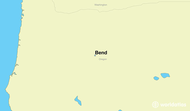 map showing the location of Bend