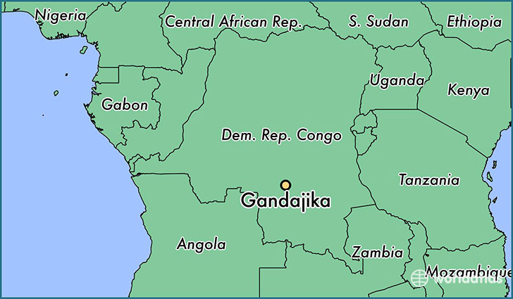 map showing the location of Gandajika