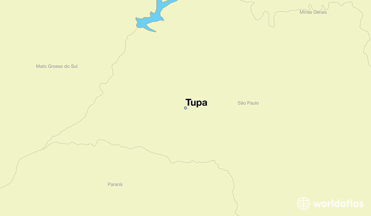 map showing the location of Tupa