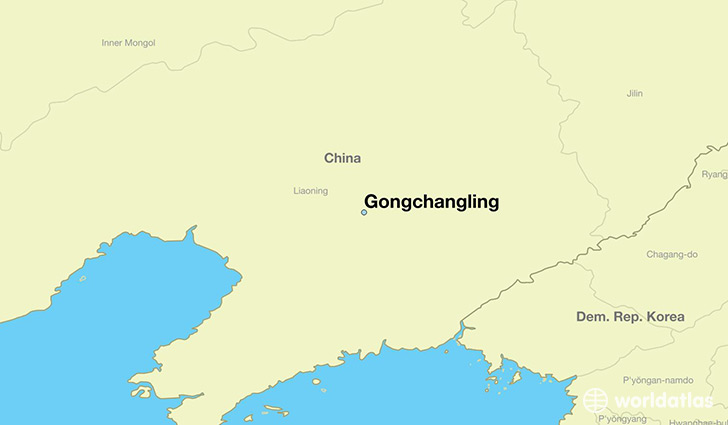map showing the location of Gongchangling