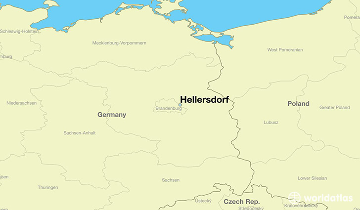 map showing the location of Hellersdorf