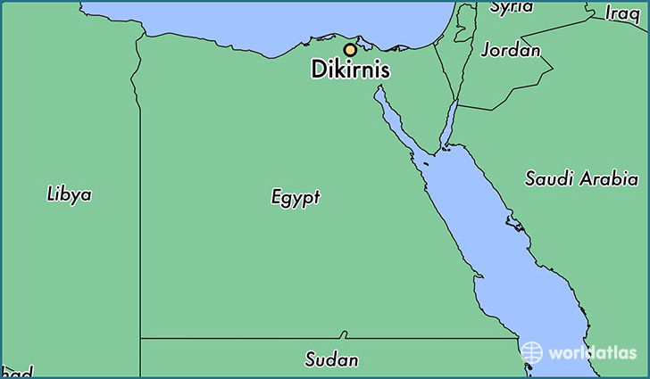 map showing the location of Dikirnis