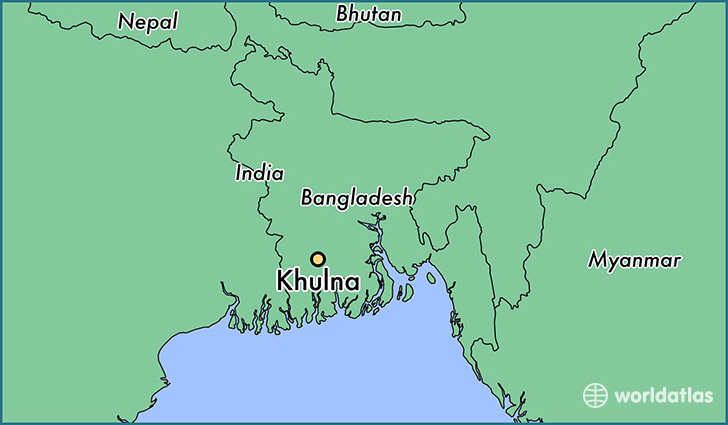 map showing the location of Khulna