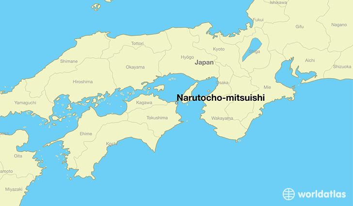 map showing the location of Narutocho-mitsuishi