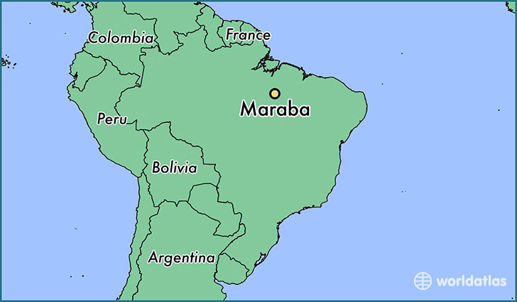 map showing the location of Maraba