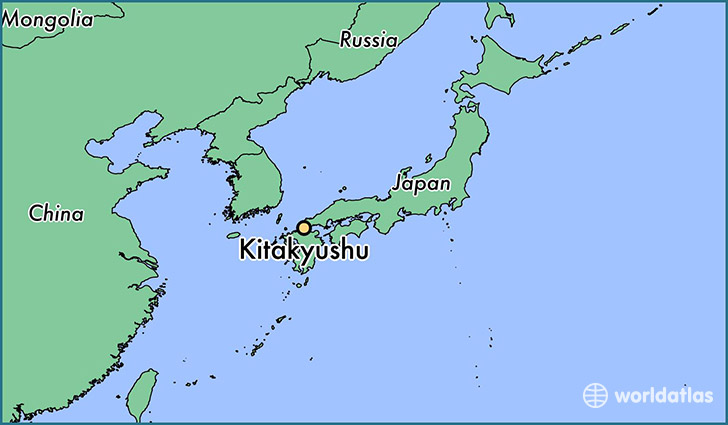 map showing the location of Kitakyushu