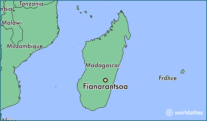 map showing the location of Fianarantsoa