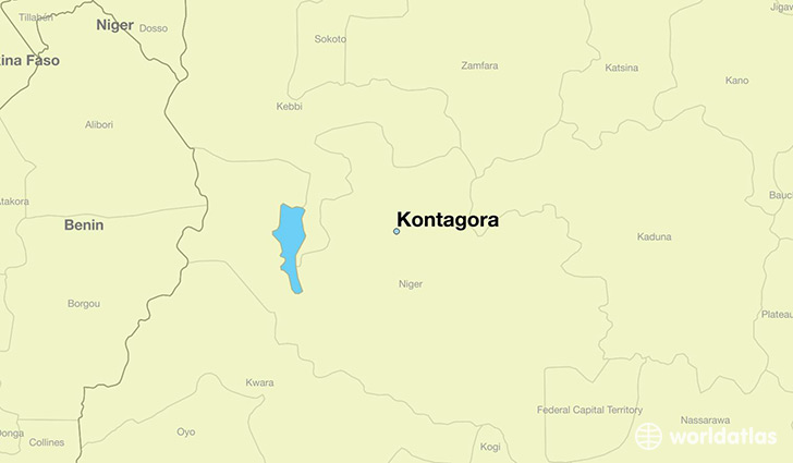 map showing the location of Kontagora