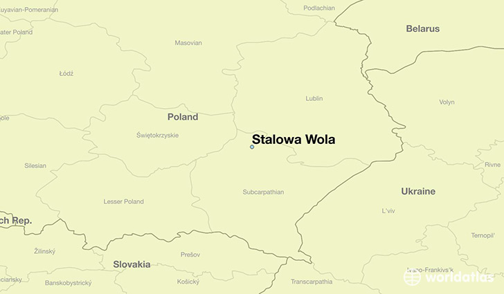 map showing the location of Stalowa Wola