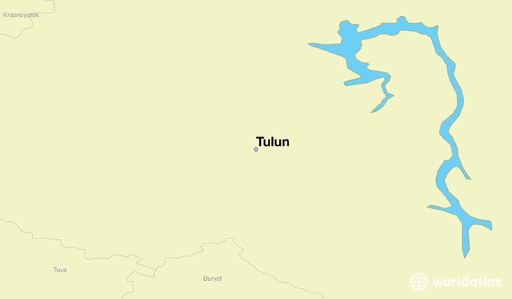 map showing the location of Tulun