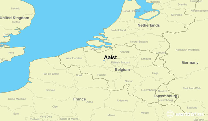 map showing the location of Aalst