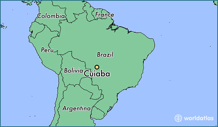 map showing the location of Cuiaba