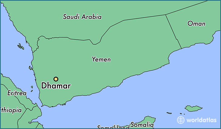 map showing the location of Dhamar