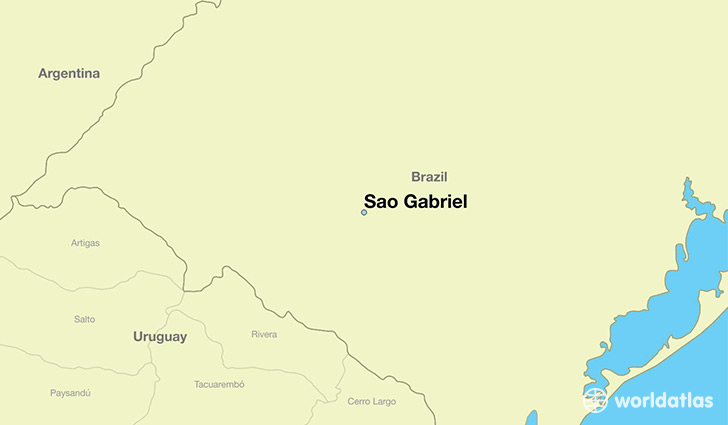 map showing the location of Sao Gabriel