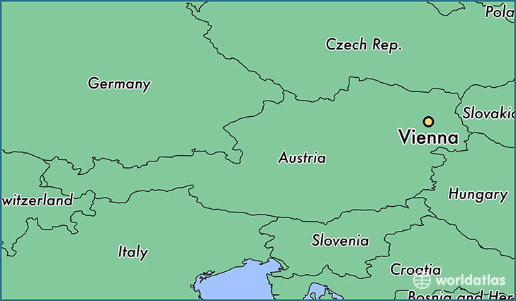 map showing the location of Vienna