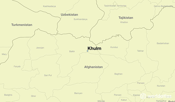 map showing the location of Khulm
