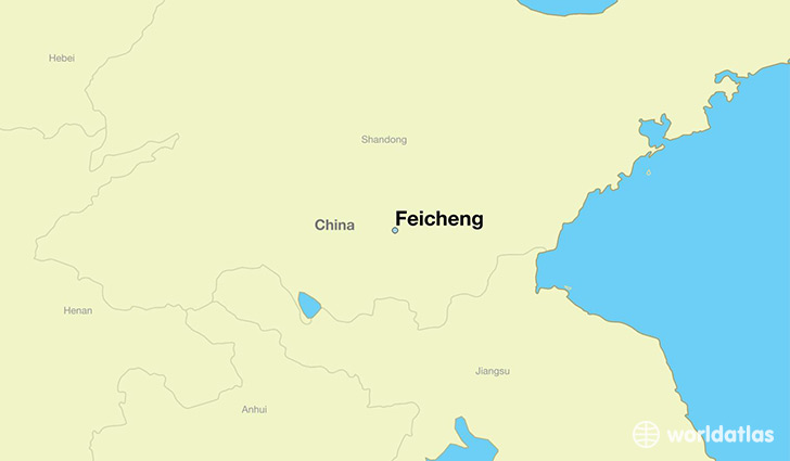 map showing the location of Feicheng