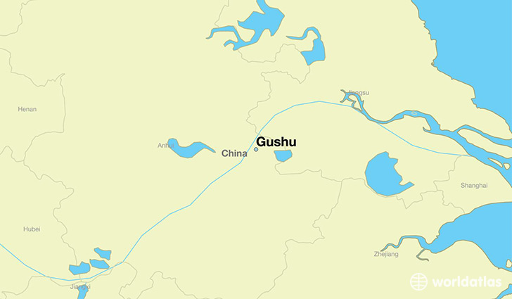 map showing the location of Gushu