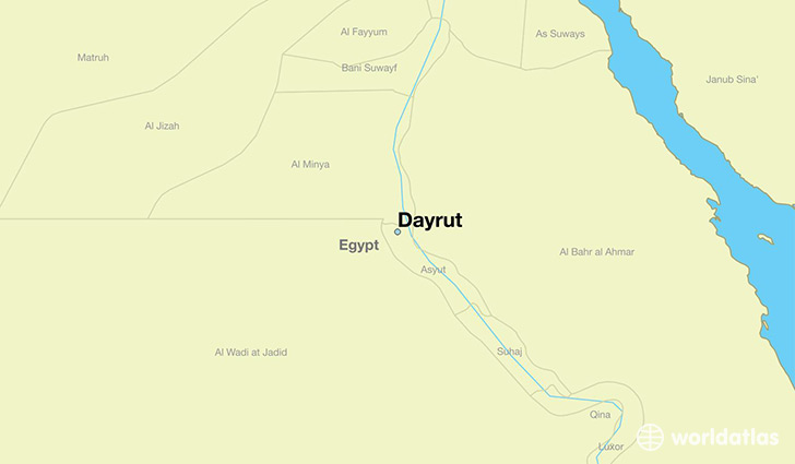 map showing the location of Dayrut