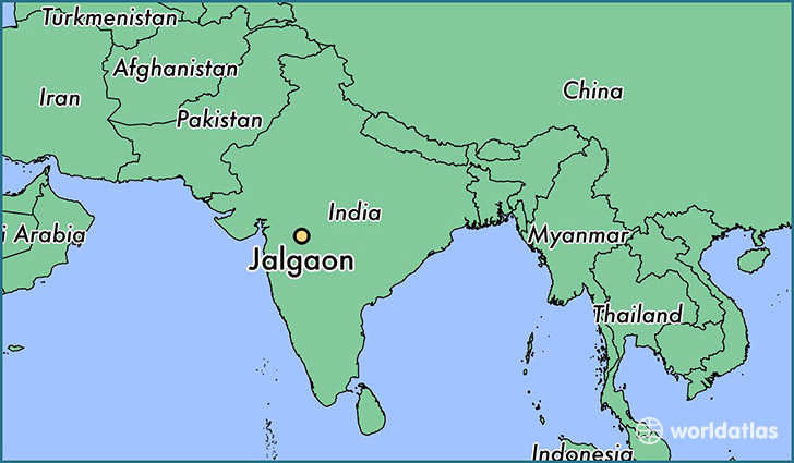 map showing the location of Jalgaon