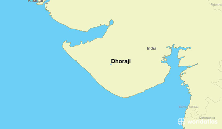 map showing the location of Dhoraji