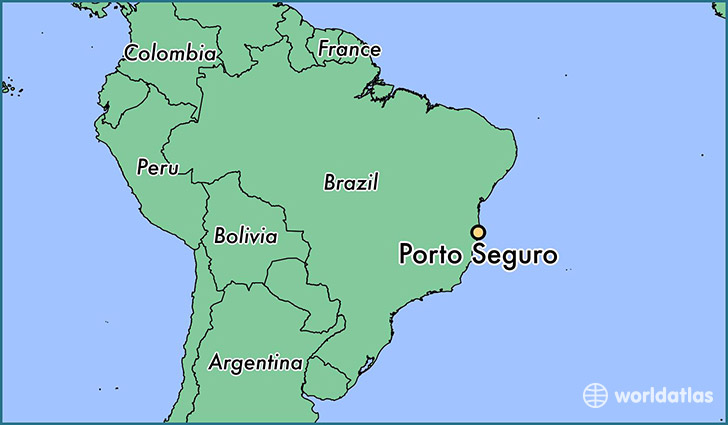 map showing the location of Porto Seguro