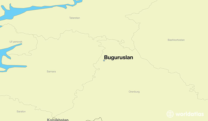 map showing the location of Buguruslan