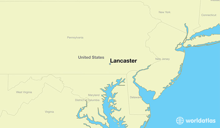 map showing the location of Lancaster