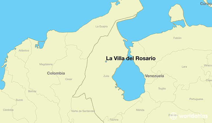 map showing the location of La Villa del Rosario