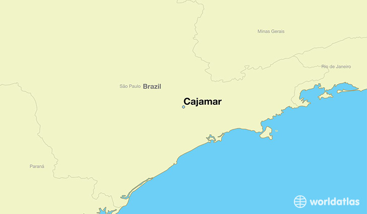 map showing the location of Cajamar