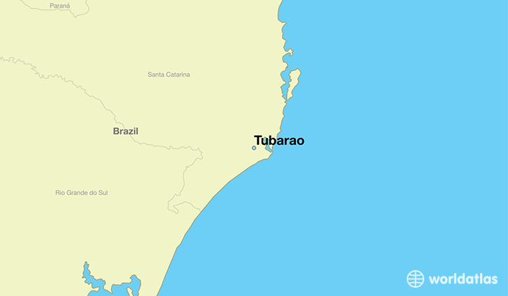 map showing the location of Tubarao