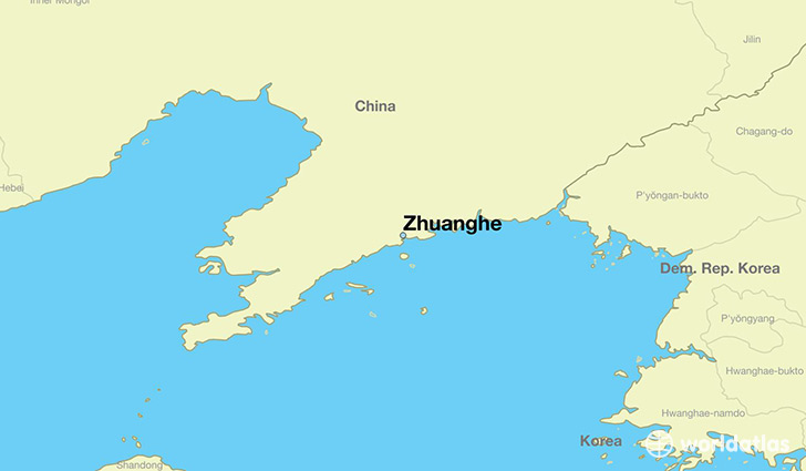 map showing the location of Zhuanghe