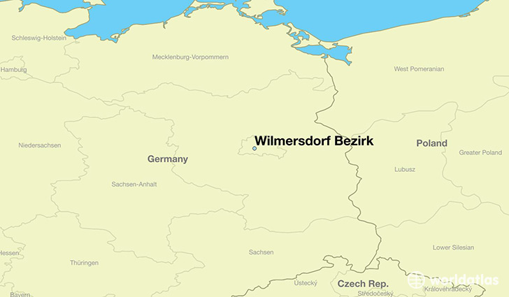 map showing the location of Wilmersdorf Bezirk