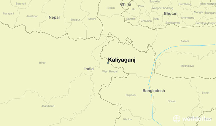 map showing the location of Kaliyaganj