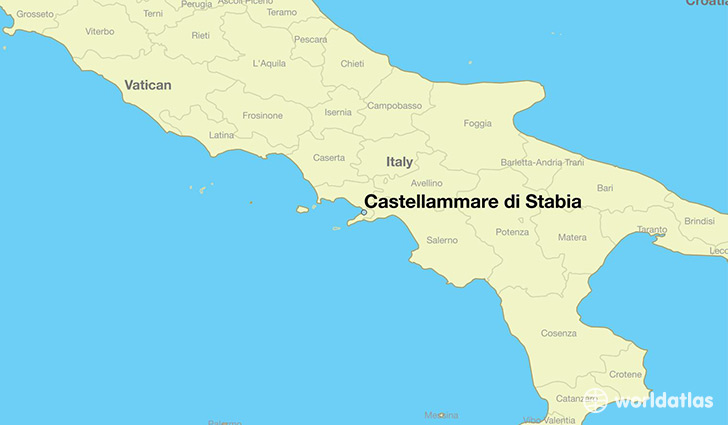 map showing the location of Castellammare di Stabia
