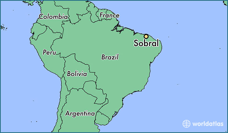 map showing the location of Sobral