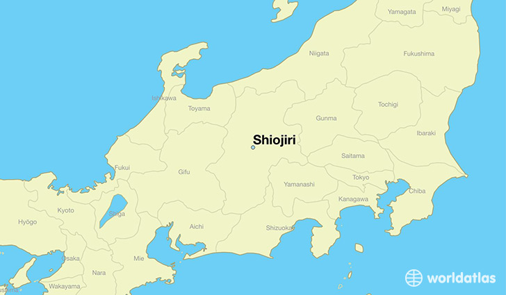 map showing the location of Shiojiri
